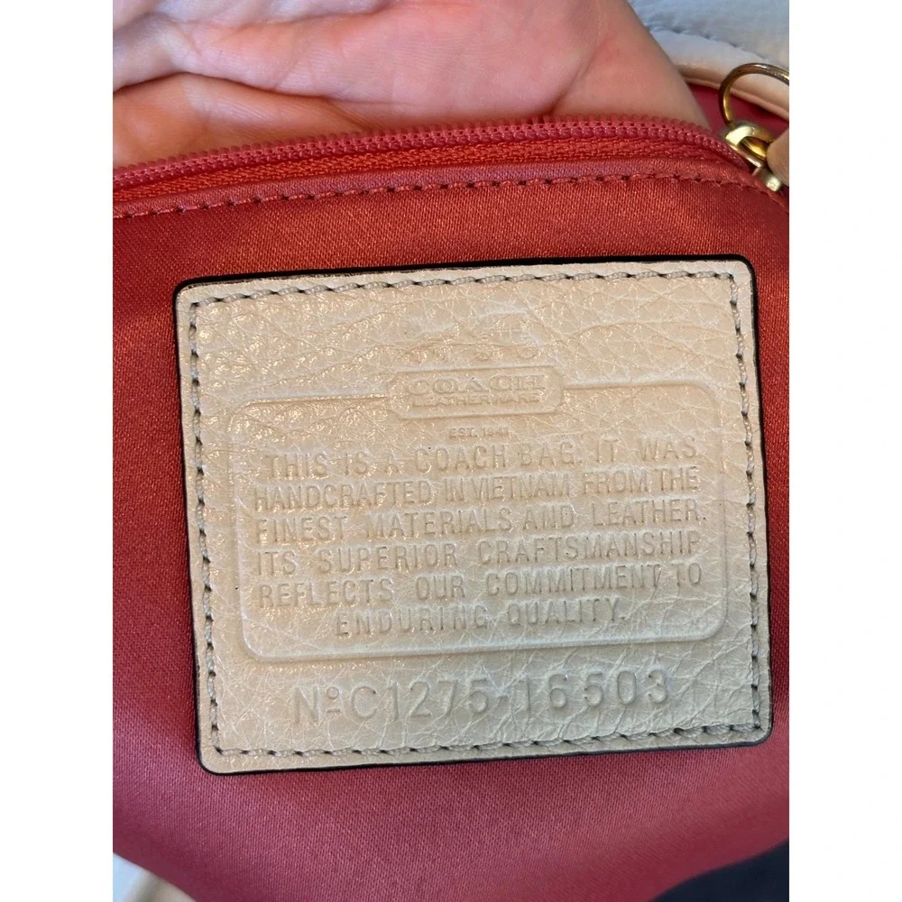 Coach Hobo Shoulder Bag Cream Womens Large Madison Maggie 16503 Leather